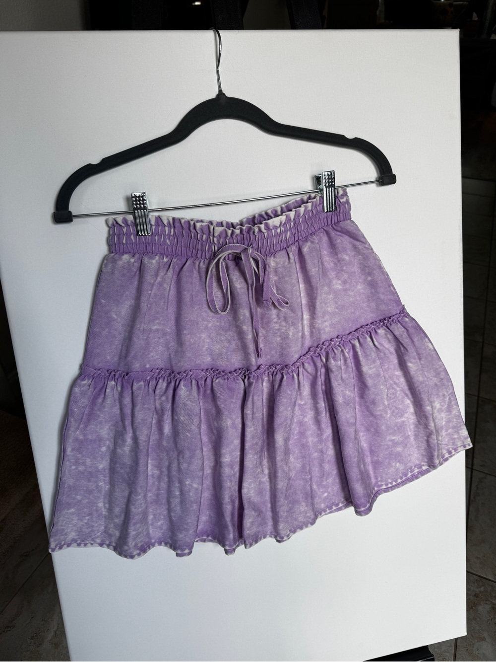 Zenana Lavender Tiered Drawstring Skirt - Women